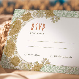 Wedding RSVP Vintag Art Nouveau William Morris Einladung