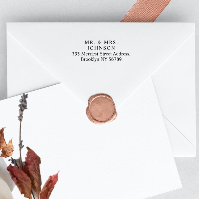 Wedding Rücksendeadresse New Address Gummistempel (Von Creator hochgeladen)
