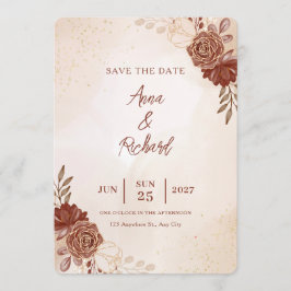 Wedding Save the Date Card | Elegant Botanical Einladung
