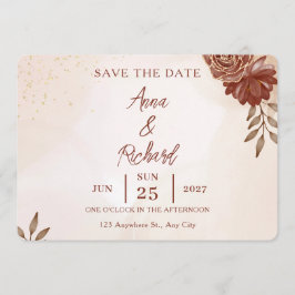 Wedding Save the Date Card | Elegant Botanical Einladung