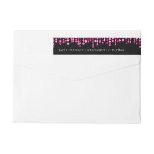 Wedding Save the Date moderne rosa Lichter