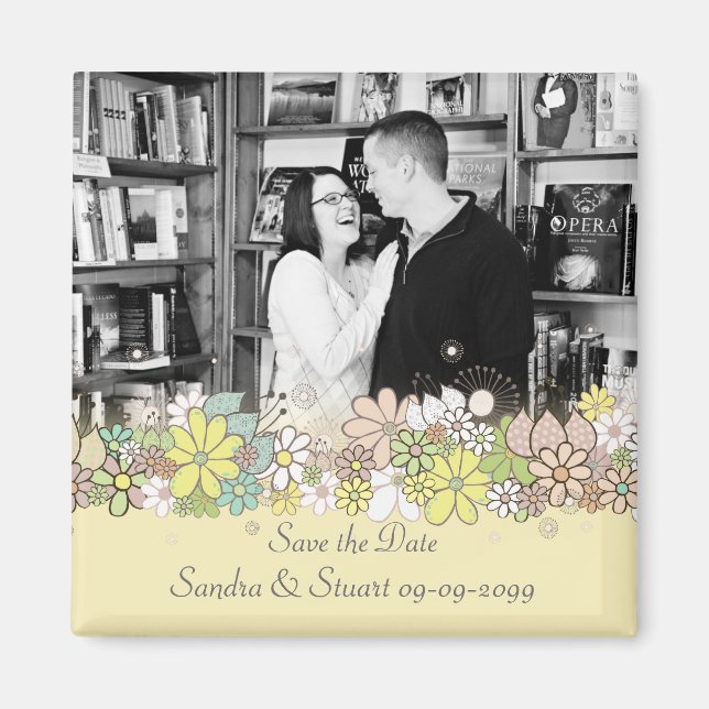 Wedding Save the Date Rahmen addieren Sie Magnet (Vorne)