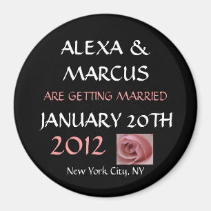 Wedding Save the Date ringsum Magneten Magnet