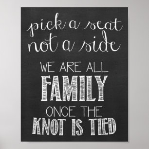 Wedding Seating Chalkboard Signage Poster