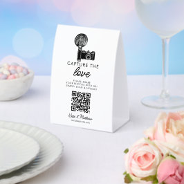 Wedding Share the love QR code Photo Upload Tischaufsteller