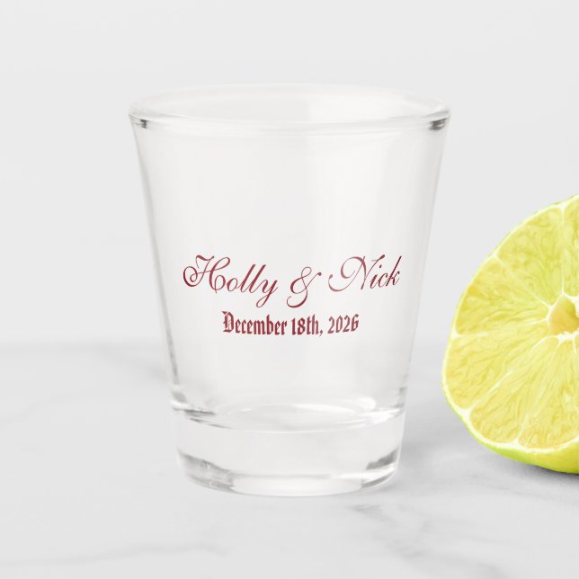 Wedding Shot Glass Schnapsglas (Vorderseite)