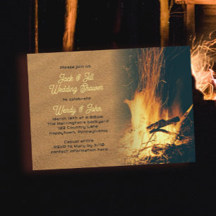 Wedding shower Bonfire Jack n Jill Invitation