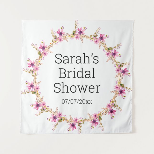 Wedding shower personalized tapestry wandteppich (Vorderseite)