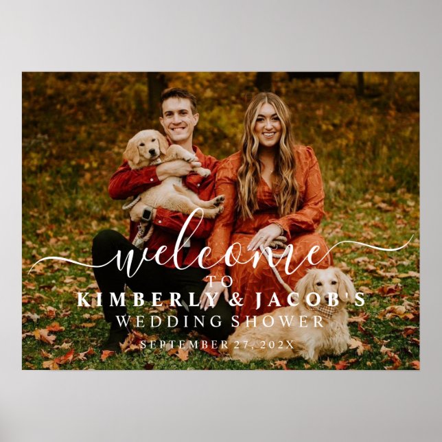 Wedding shower Photo Welcome Digital ou Poster (Devant)