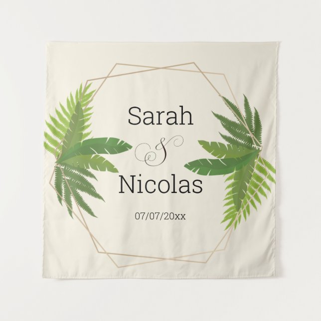 Wedding shower wall poster personalized wandteppich (Vorderseite)