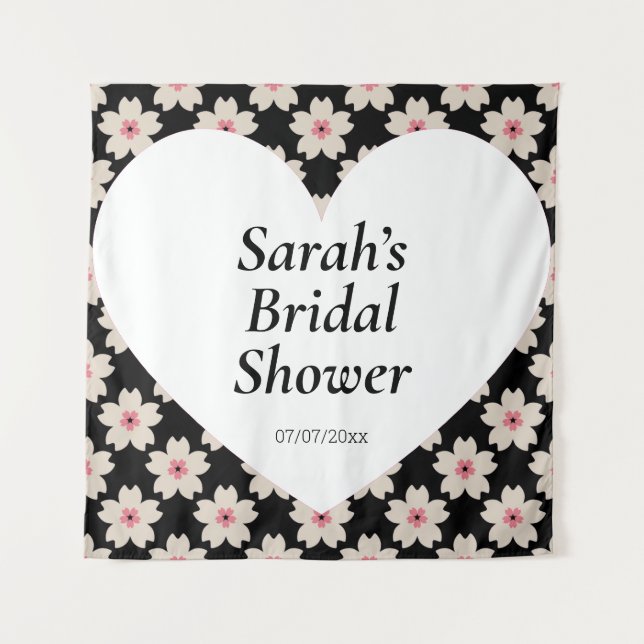 Wedding shower wall poster personalized wandteppich (Vorderseite)