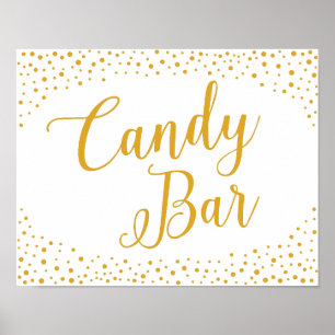 Wedding Sign - Candy Bar Confetti Wedding Sign Poster