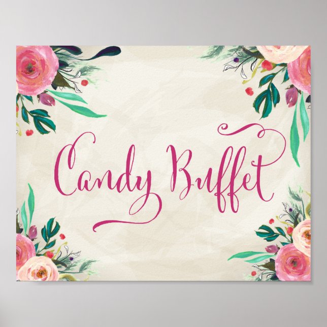 Wedding Sign - Candy Buffet Poster (Vorne)