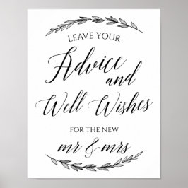 Wedding Sign - Nun wünscht Laurel Wedding Sign Poster