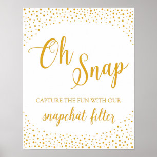 Wedding Sign - Snapchat Confetti Wedding Sign Poster