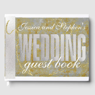 Wedding Silver Lining Guest Book Gästebuch