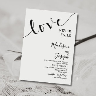 Wedding, Simple Typography, Christian, Invitation