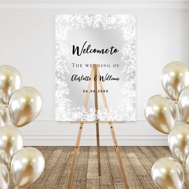 Wedding snowflakes winter welcome clear sign acrylschild (Von Creator hochgeladen)