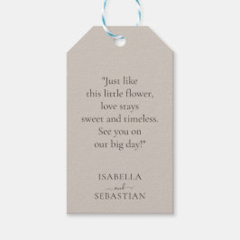 Wedding Soft Beige Lavender Touch Geschenkanhänger