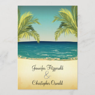 Wedding Sommer-Strand-und Palmen Einladung