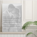 Wedding Song Texte Künstlicher Leinwanddruck<br><div class="desc">Personalisieren Sie dieses Design mit Ihren Hochzeitsfeiern Texte und Foto. Hochzeitsgeschenk Jubiläum Valentinstag Geschenk</div>