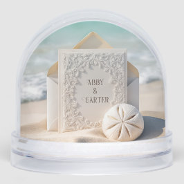 Wedding Stationery With Beach Sand Dollar Schneekugeln