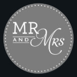 WEDDING STICKERS mr & mrs moderne Typografie grau<br><div class="desc">Original Design © zum Kat-Massard bei einfach süßem PAPERIE 2013 - - - - - - - - - - - - - - - - - - - - - - - - - - - - - - - - - - - - - - - - -...</div>