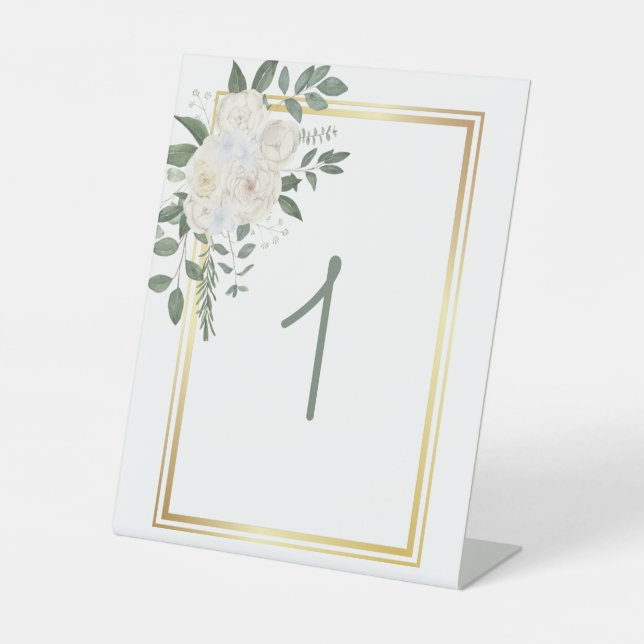 Wedding Table Card Table One Sockelschild (Vorderseite)