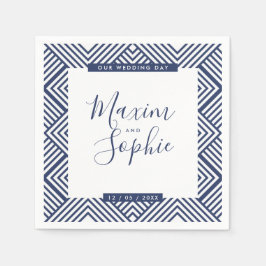 WEDDING TABLE geo einfaches modernes Hochzeitschif Serviette