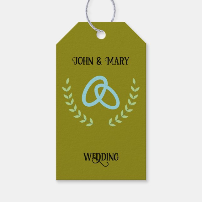 Wedding Tag  announcement  Geschenkanhänger (Vorderseite)