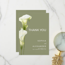 Wedding Thank You Cards "Delicate Calla Lilies" Dankeskarte
