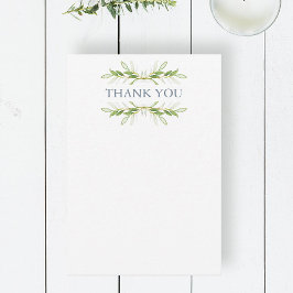 Wedding Thank You Cards Elegant Greenery Dankeskarte