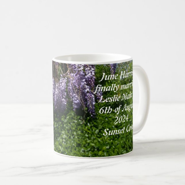 Wedding Thank You Gift Wisteria Violet Kaffeetasse (VorderseiteRechts)