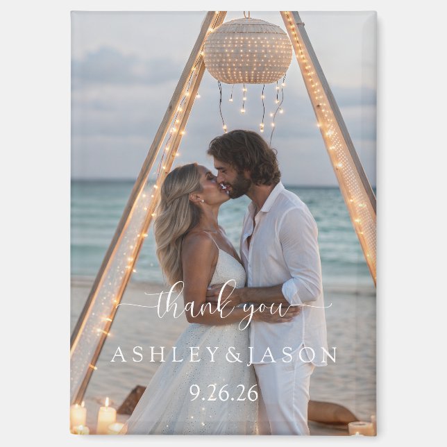Wedding Thank You Magnet (Vorderseite)