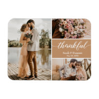 Wedding Thank you Photo Collage Brown