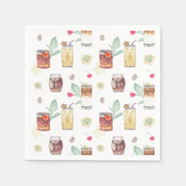 Wedding Tiki Bar Cocktail Napkins Serviette