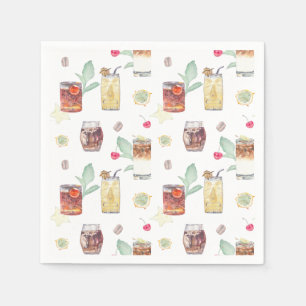 Wedding Tiki Bar Cocktail Napkins Serviette
