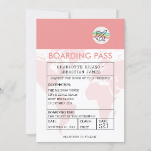 Wedding Travel Boarding Pass Novelty Einladung