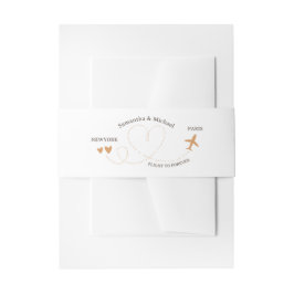 Wedding Travel Flight Theme Einladungsbanderole