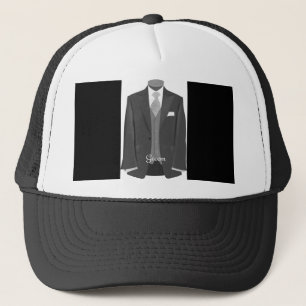 Wedding Tuxedo Groom Hat Cap Truckerkappe