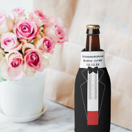 Wedding Tuxedo Groomswoman Flasche Cooler Flaschenkühler
