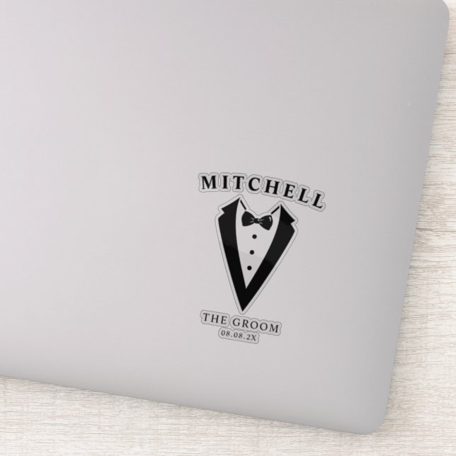 Wedding Tuxedo Personalized The Groom Aufkleber (Detail)