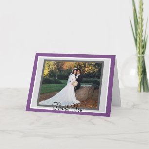 Wedding Violet Gray Foto Vielen Dank Karten