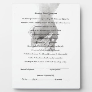 Wedding Vow Renewal Tabletop Plaque with Easel Fotoplatte