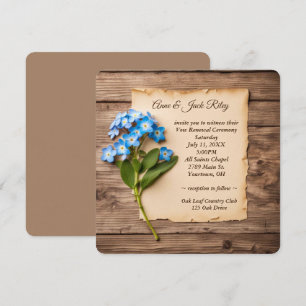 Wedding Vow Renewal Vergiss-Me-Nots Einladung