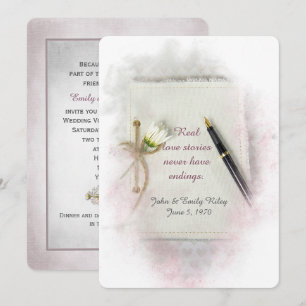 Wedding Vow Renewal Zeitschrift mit daisy Einladung