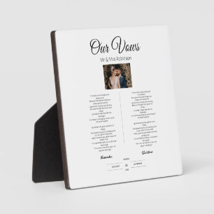 Wedding Vows Modern, Cute, Minimalist, Anniversary Fotoplatte