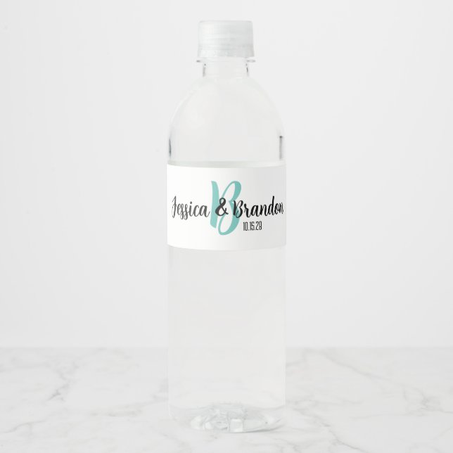 Wedding Water Bottle Sticker WW-006v1 (Vorderseite)