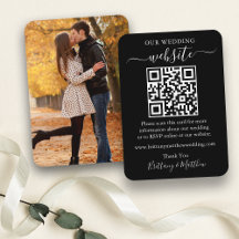 Wedding Website Minimalistisch Rounded Edges QR Fo
