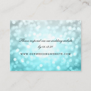Wedding Website UAWG Beach Ombre Glitzer Lights Begleitkarte